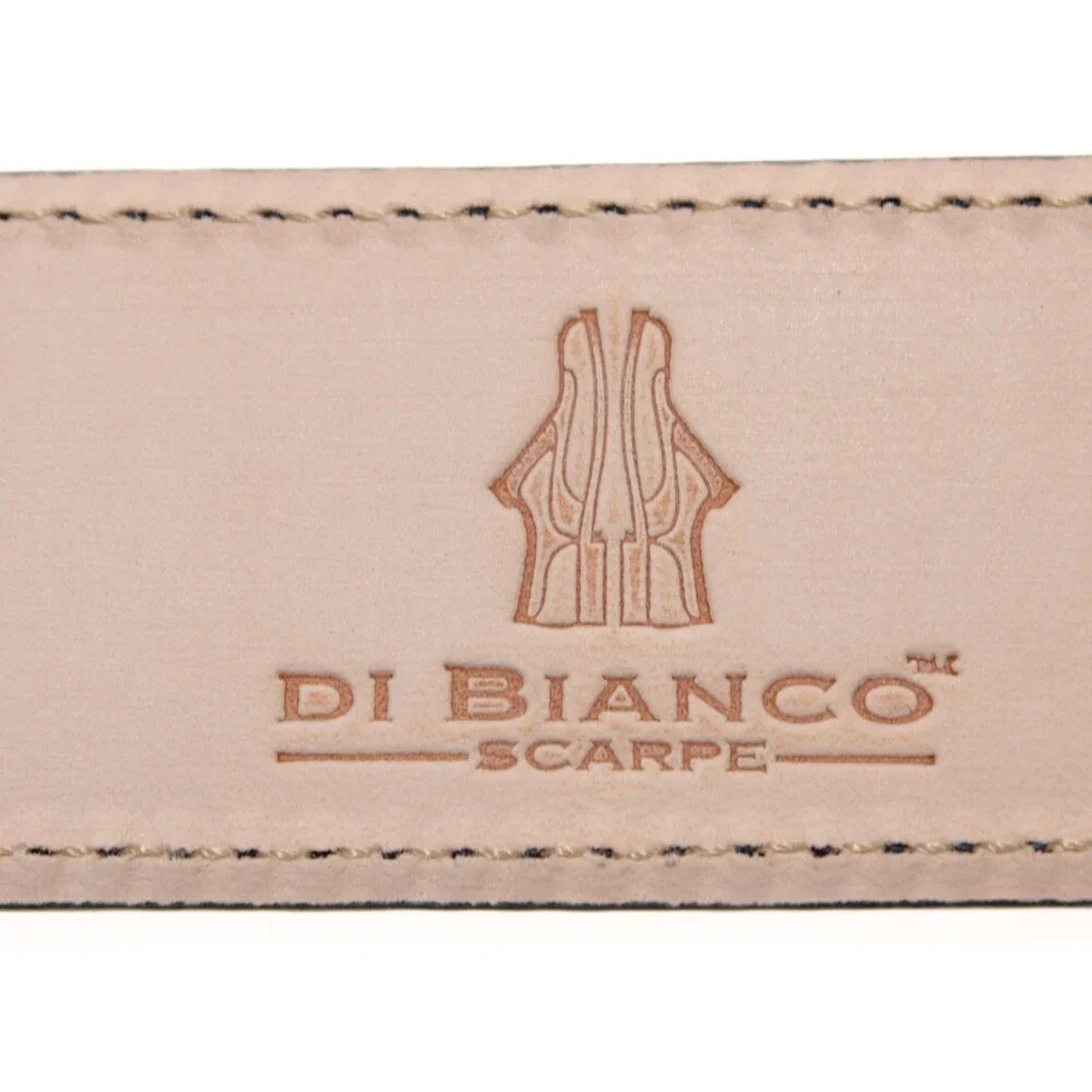 Di Bianco NWT Cut to Size Dress Belt In Solid Navy Blue Leather One Size